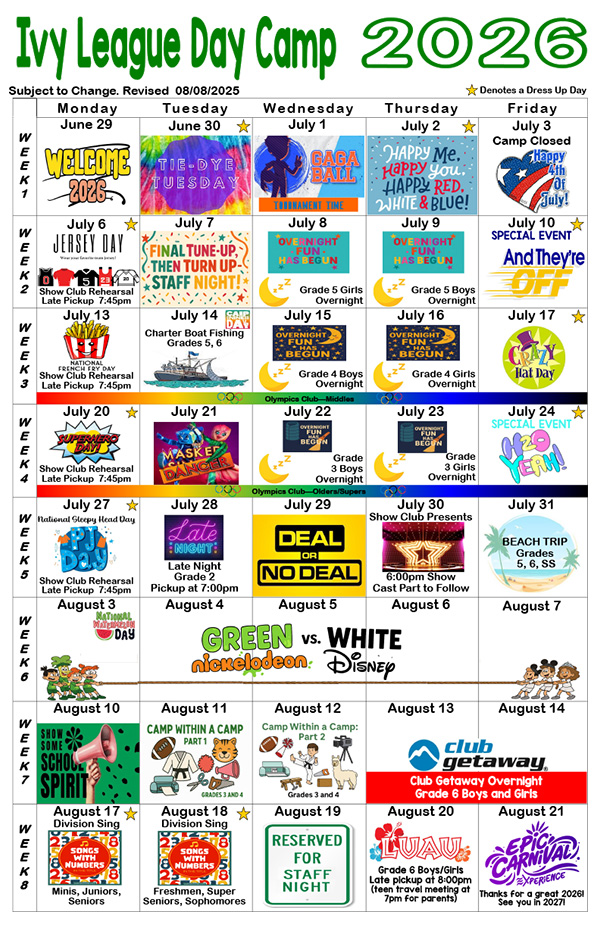 Full Day Calendar 2026